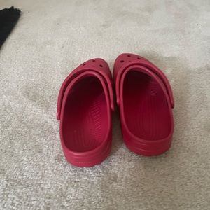 Im selling crocs. Size 12. Color is red.